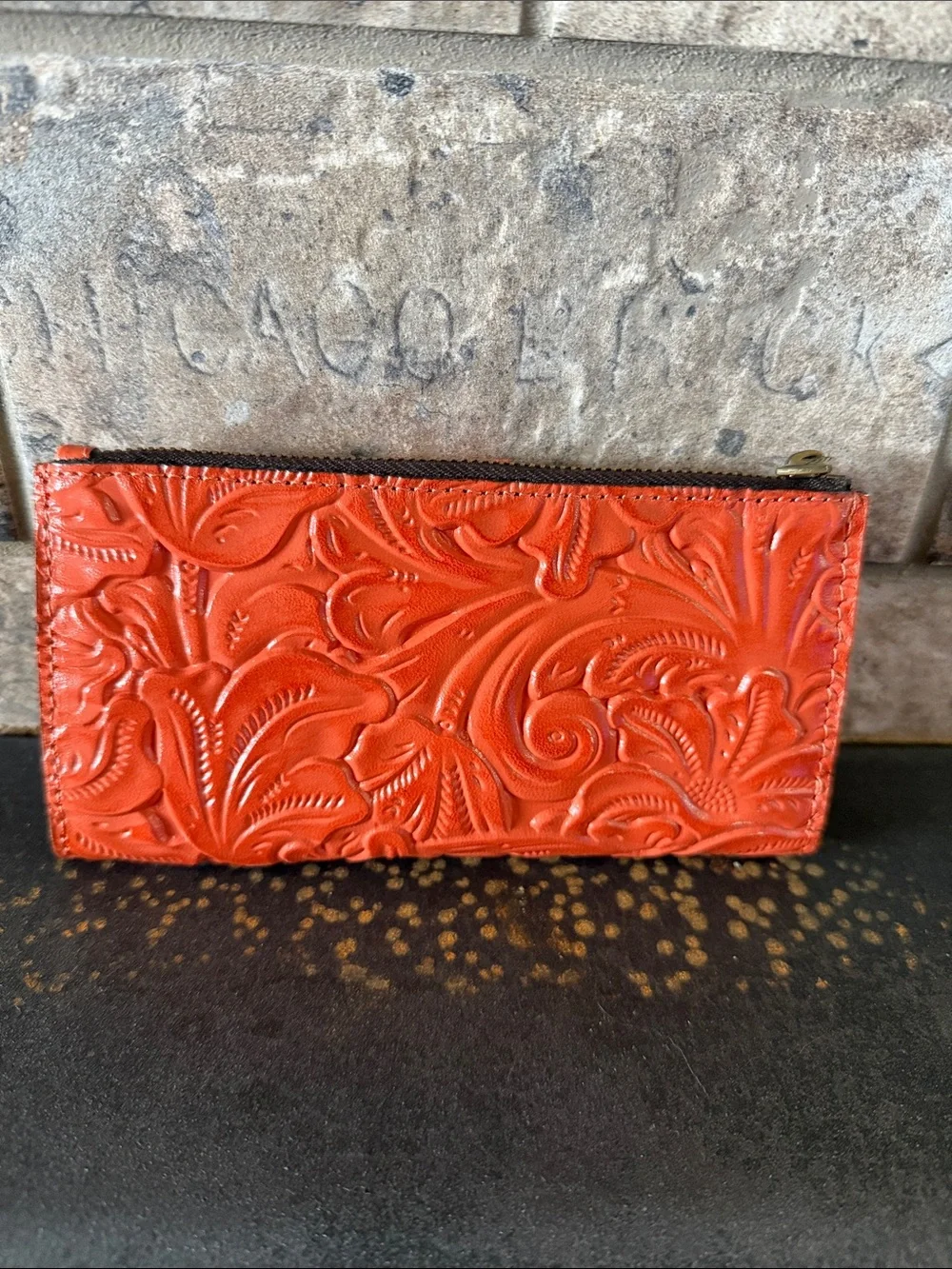 Patricia Nash Embossed Leather Crossbody Bag with Matching Wallet